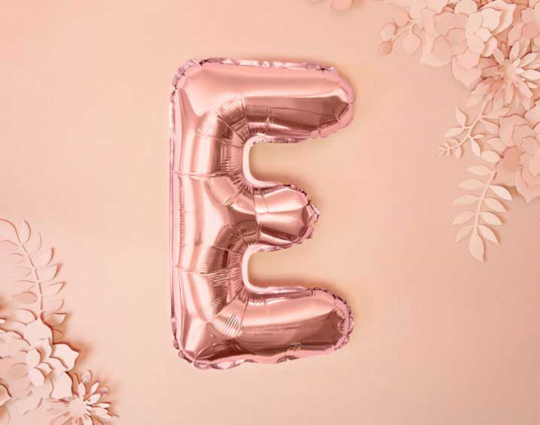 Folienballon E roségold 35cm 3