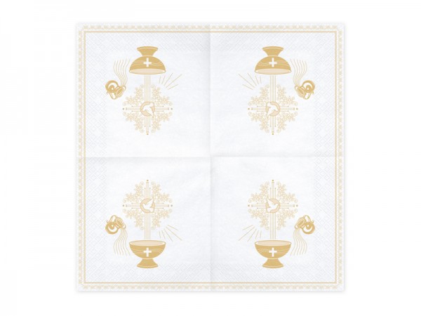 20 Taufbecken Servietten gold 33cm 2