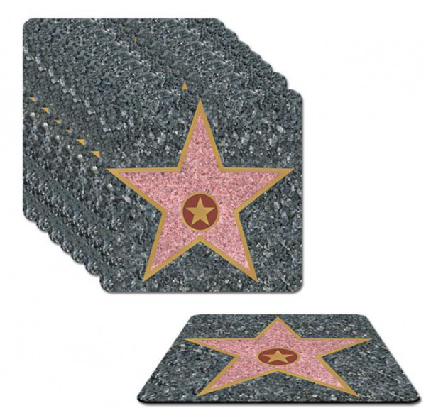 8 Walk of Fame Untersetzer 9cm