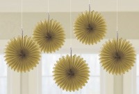 5 Deko Rosetten gold 15cm