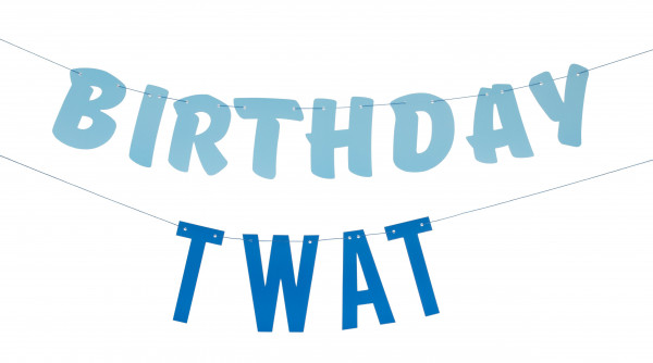 Nasty Birthday Twat Girlande 1,5m