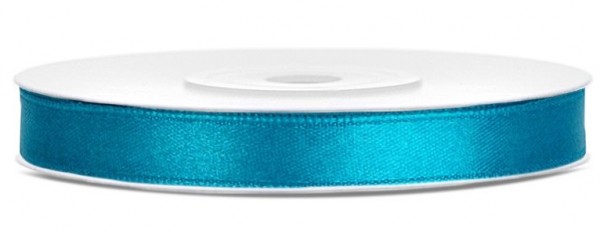 25m Satin Geschenkband türkis 6mm breit