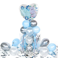 Vorschau: Balloha Geschenkbox DIY Baby Nilpferd Junge XL