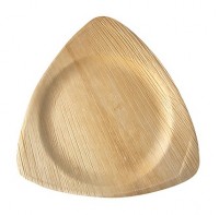 25 Palmblatt Teller Rossini 3-eckig 25 x 25cm