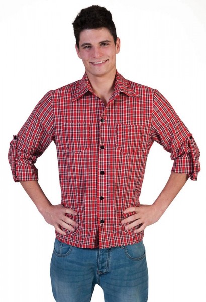 Rot Kariertes Herrenhemd Kenneth