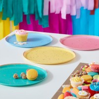 8 Mix & Match Pappteller bunt 24,5cm