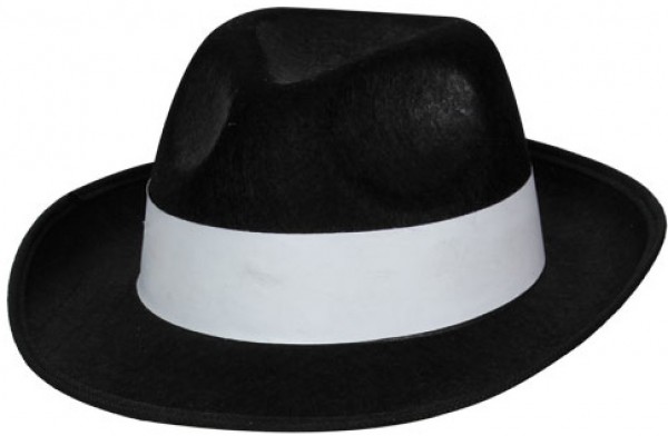 Mafia-Boss Hut Schwarz