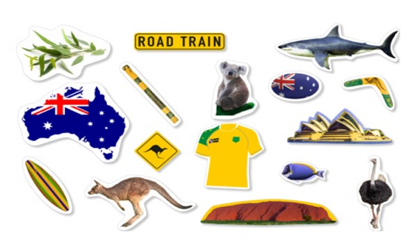 Australien Down Under Streudeko 48-teilig