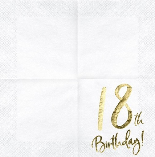 20 Glossy 18th Birthday Servietten 33cm 2