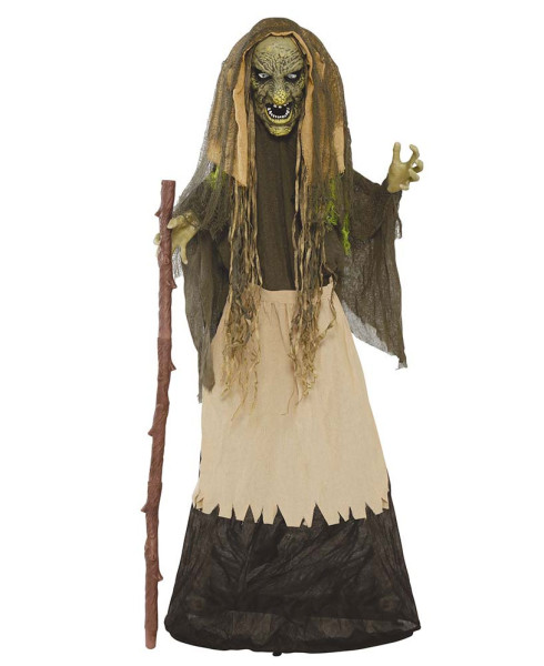Horror Hexe animiert mit Licht 160cm