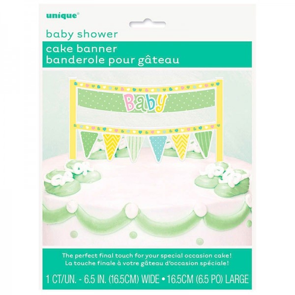 Baby Charlie Tortendeko Banner Pastell
