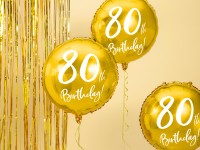 Glossy 80th Birthday Folienballon 45cm