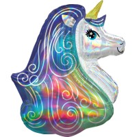 Schimmernder Regenbogen Einhorn Ballon
