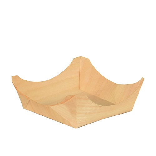 50 Holz Fingerfood Schalen eckig 8 x 8cm