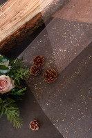 Vorschau: Glitzernder Tüll Stoff Tischläufer roségold 5m x 30cm