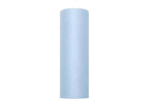 Tüll Stoff Luna pastellblau 9m x 15cm 2