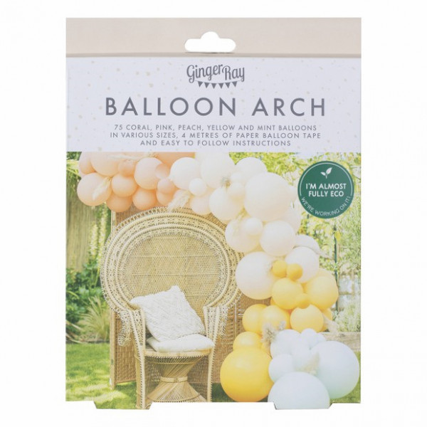 Ballongirlande pastell apricot 75-teilig 3