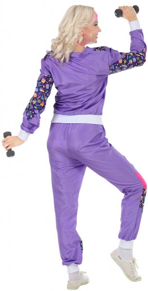 Fresher 80er Jahre Jogginganzug lila für Damen 4