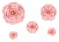 5 Hellrosa Wanddeko Blumen