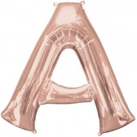 Buchstabe A Folienballon roségold 41cm