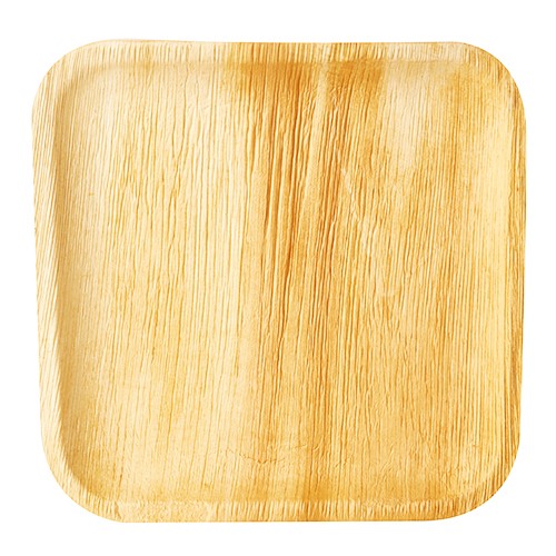 6 Palmblatt Teller Verdi eckig 25,5 x 25,5cm 2