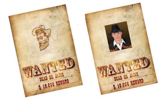 Wilder Westen Wanted Steckbrief