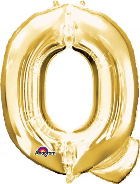 Buchstaben Folienballon Q gold 81cm