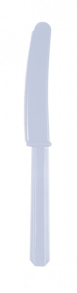 20 Kunststoff-Messer pastellblau