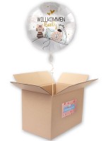 Satin Willkommen Baby Folienbballon 45cm