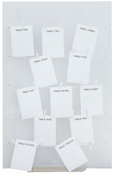 Find your seat Tischplanaufsteller