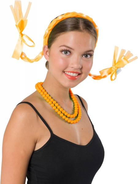 Rosazöpfchen LED Haarreif in Orange