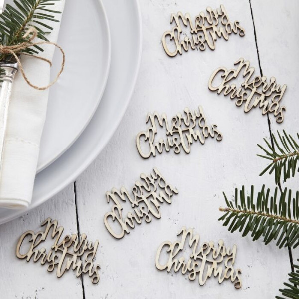 20 Winterdorf Christmas Holz Streudeko Elemente 2