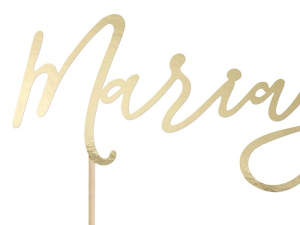 Tortendeko Mariage in Gold 22,5cm 3