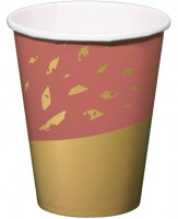8 Golden Dusk Pappbecher 250ml