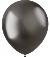 10 Shiny Star Luftballons anthrazit 33cm