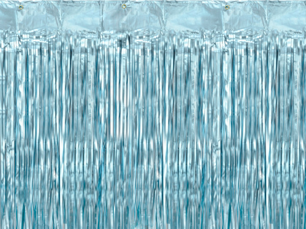 Lametta Vorhang babyblau 2,5m x 90cm