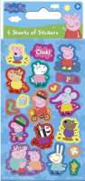 Peppa Wutz Party in Blau Aufkleber