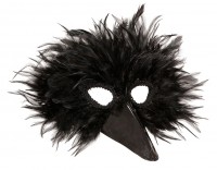 Schnabelmaske Mit Schwarzen Federn