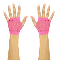 Kurze Netzhandschuhe In Pink