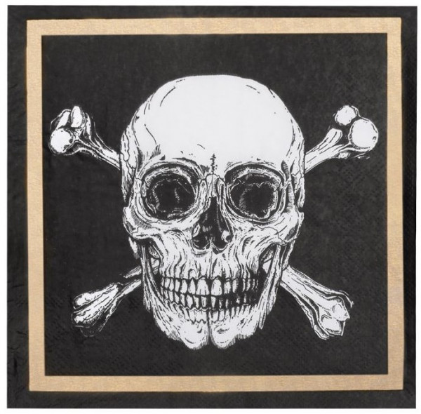 20 Glamorous Pirat Servietten 33cm