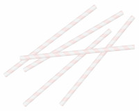 Vorschau: 20 Eco rosa gestreifte Strohhalme