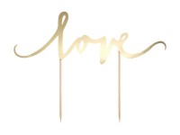 Tortendeko Love Gold 17cm