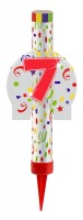 Eisfontäne Zahl 7 12cm