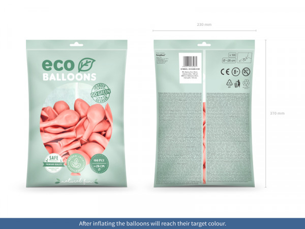 100 Eco metallic Ballons roségold 26cm