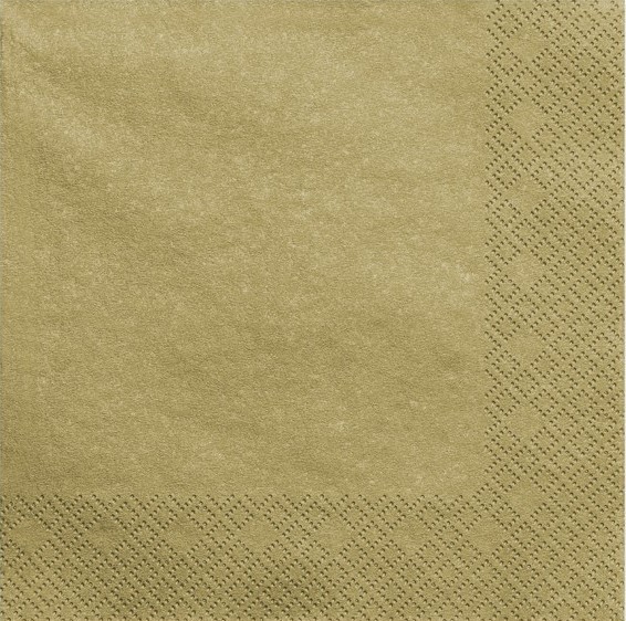 20 Servietten Metallic Gold 40 x 40 cm