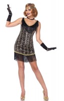 Glamouröses Charleston Flapper Kleid Mit Stirnband