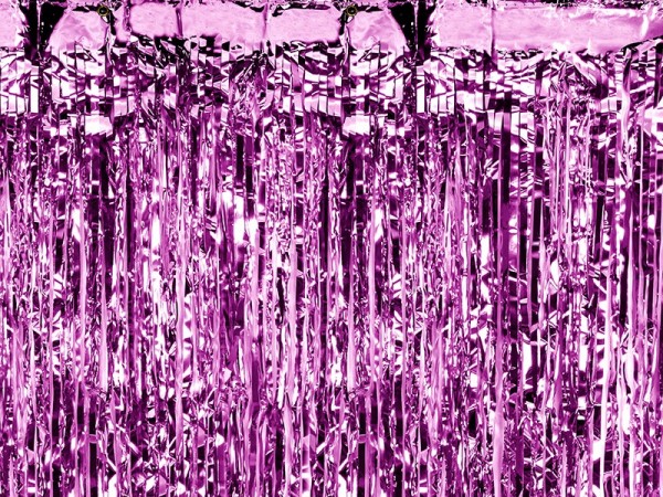 Lametta Vorhang Lila 90 x 250cm