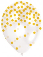 Vorschau: 6 Luftballons Bunter Konfettiregen 27.5 cm