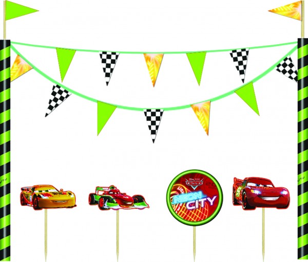Cars Neon City Tortendeko Banner