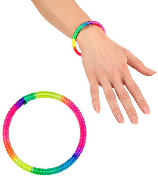 Neon Regenbogen Armreif